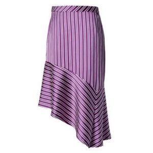 Banana Republic Purple Stripe Asymmetrical Skirt